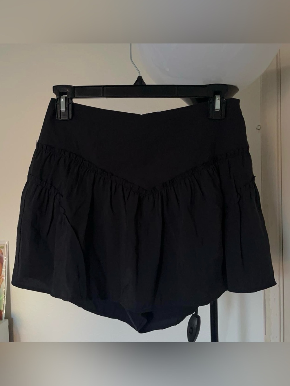 Zara Black high waisted mini skirt/skort